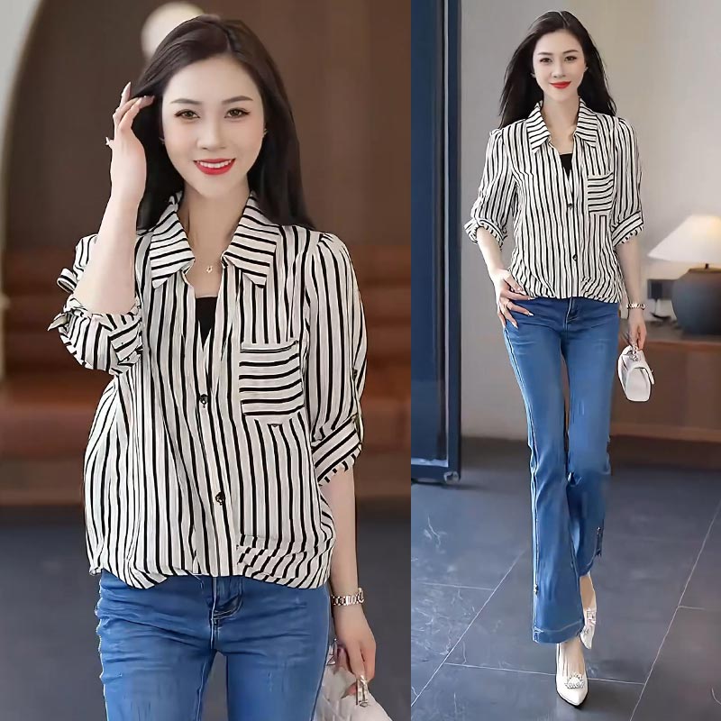 Women’s Breathable Casual Lapel Pullover Shirt