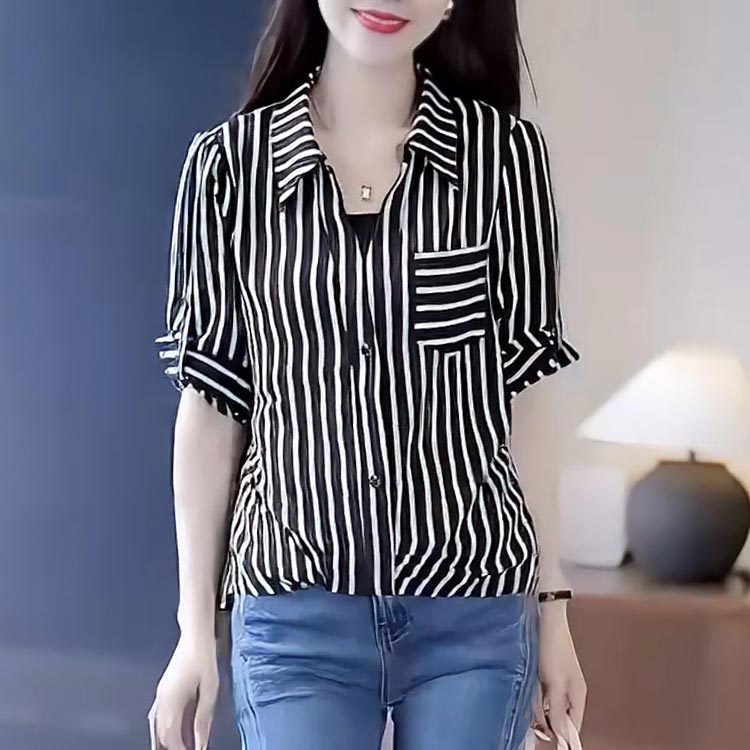 Women’s Breathable Casual Lapel Pullover Shirt