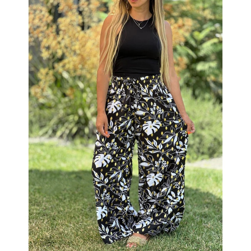 🌷HOT SALE 40% OFF🌷Women's Printed Wide Leg Pants