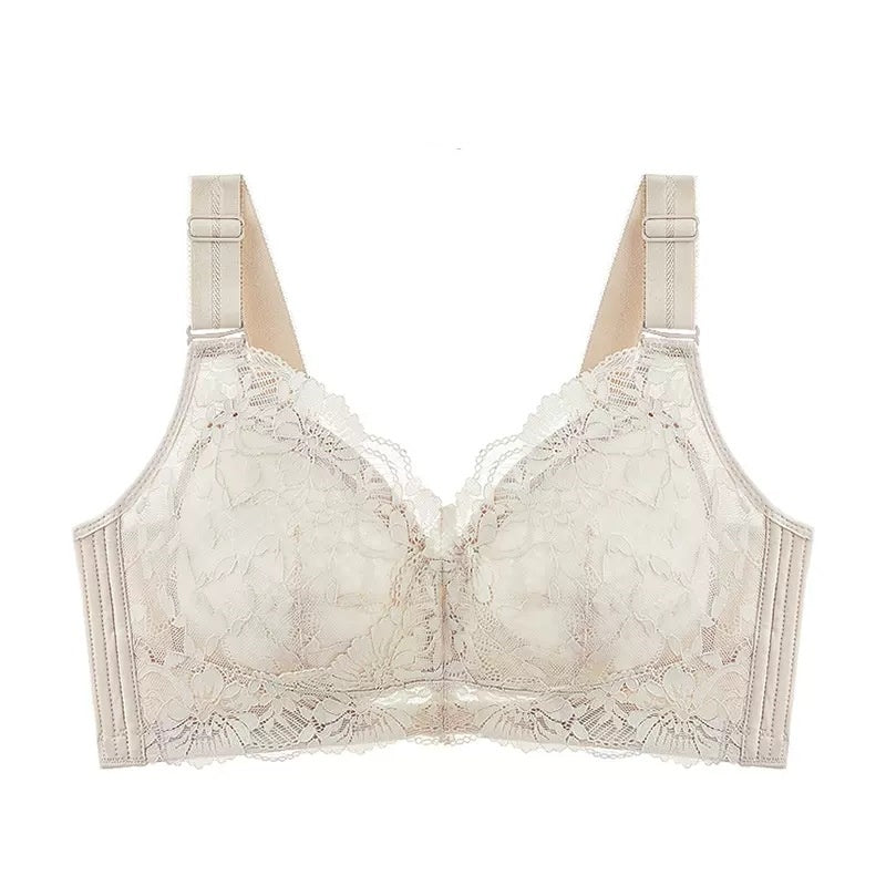 Breathable Wire-Free Full Coverage Lace Bra