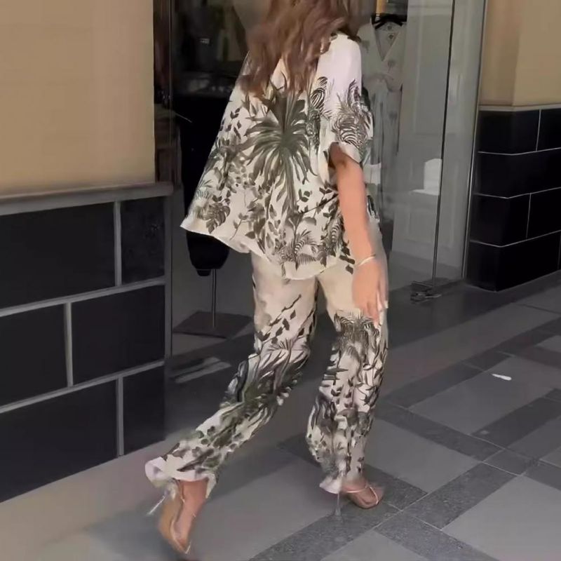 💕HOT SALE 50% OFF💕Women's Casual Botanical Print 2-Piece Set