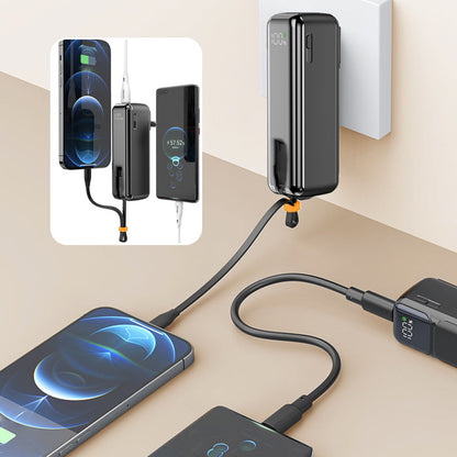 Fast Charging Mini Mobile Power with Plug & Cable