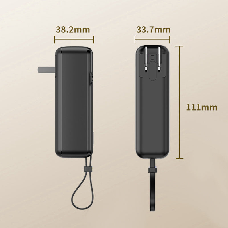 Fast Charging Mini Mobile Power with Plug & Cable