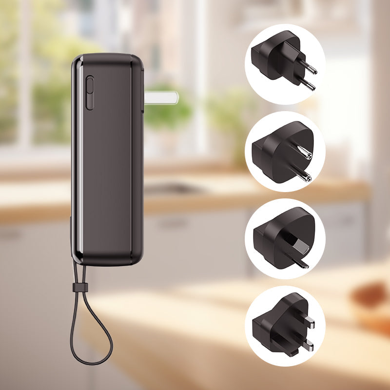 Fast Charging Mini Mobile Power with Plug & Cable