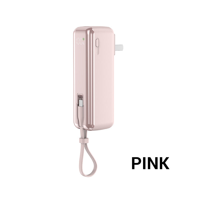 Fast Charging Mini Mobile Power with Plug & Cable