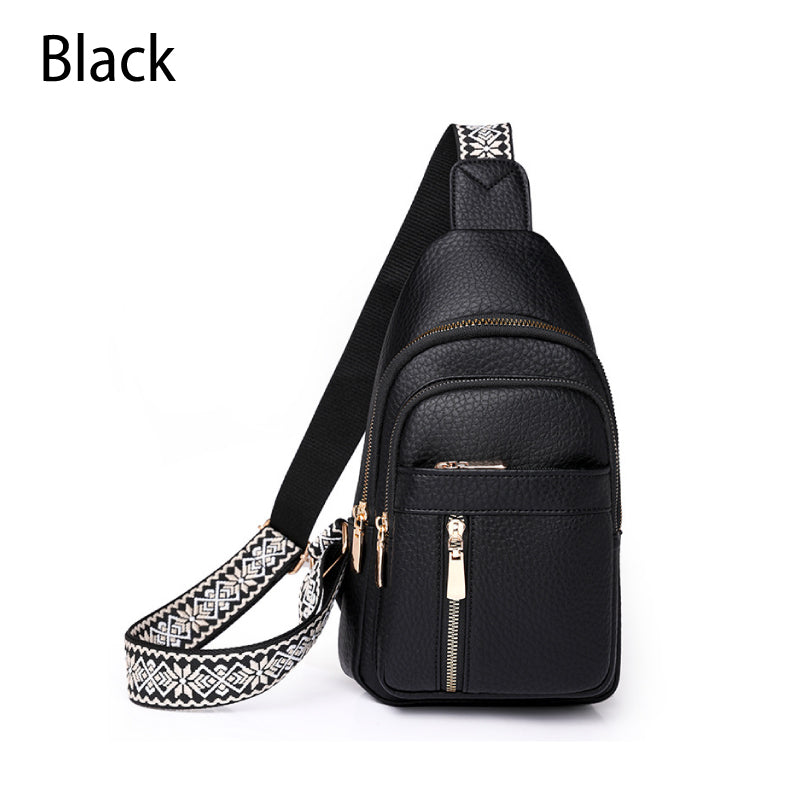 Women's Vintage PU Leather Chest Bag