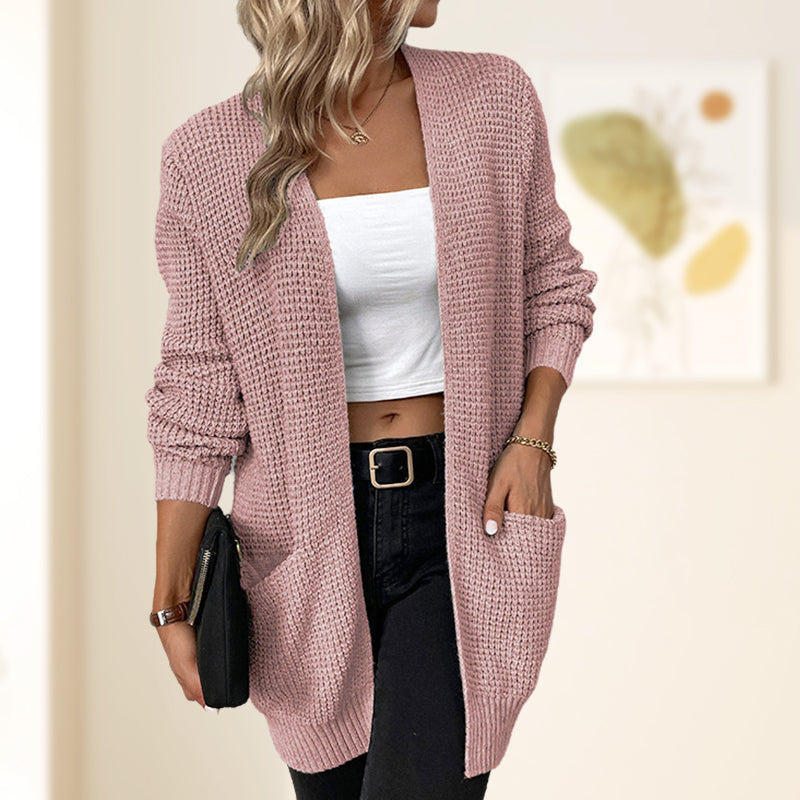 Women's Casual Knit Cardigan Sweater with Pockets