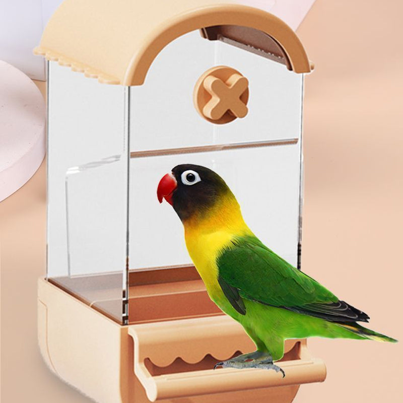 🐦Transparent Splash-Proof Automatic Bird Cage Feeder