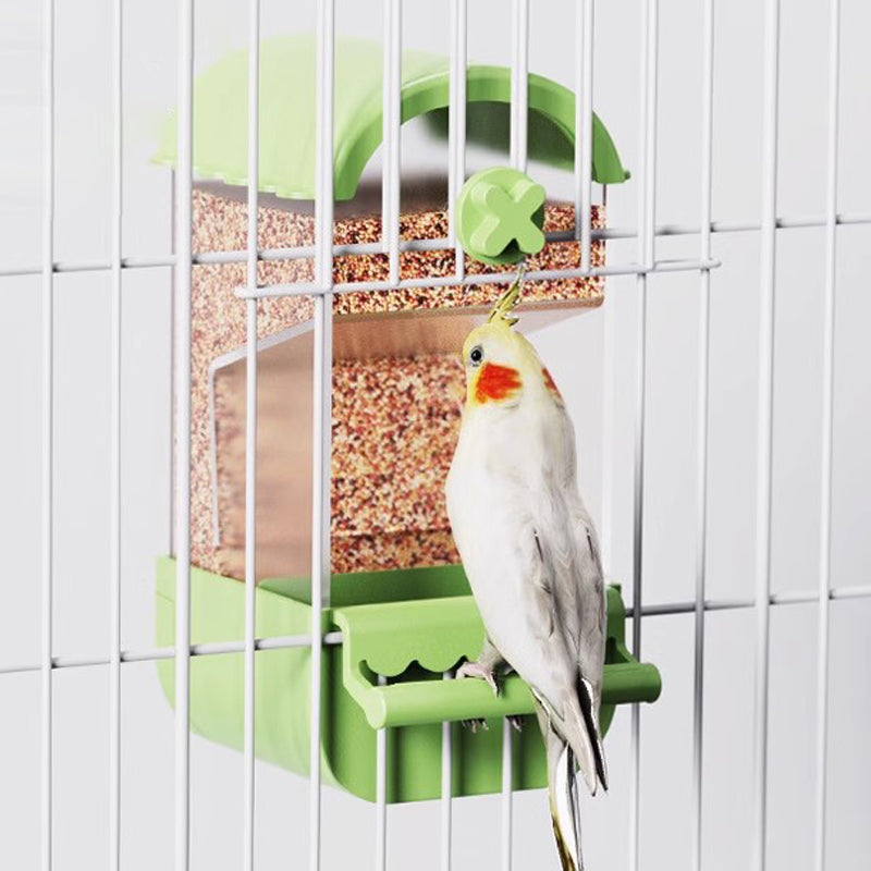 🐦Transparent Splash-Proof Automatic Bird Cage Feeder