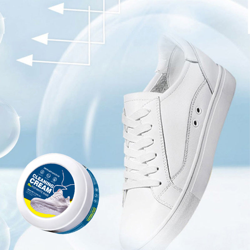 Rinse-Free White Shoes Cleaning Cream with Sponge