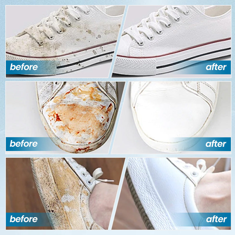 Rinse-Free White Shoes Cleaning Cream with Sponge