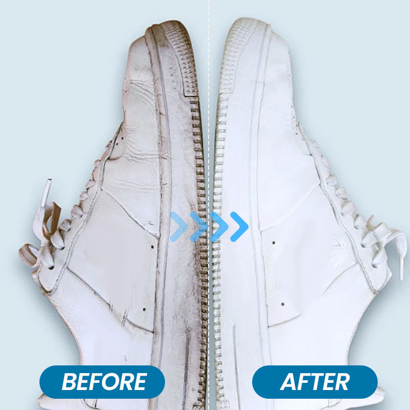 Rinse-Free White Shoes Cleaning Cream with Sponge