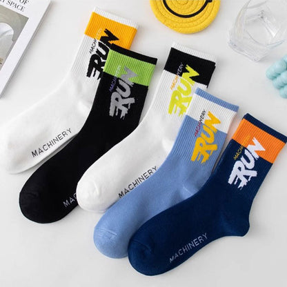 🔥Hot Sale 50% Off🔥Letter Blocking Mid-Calf Socks