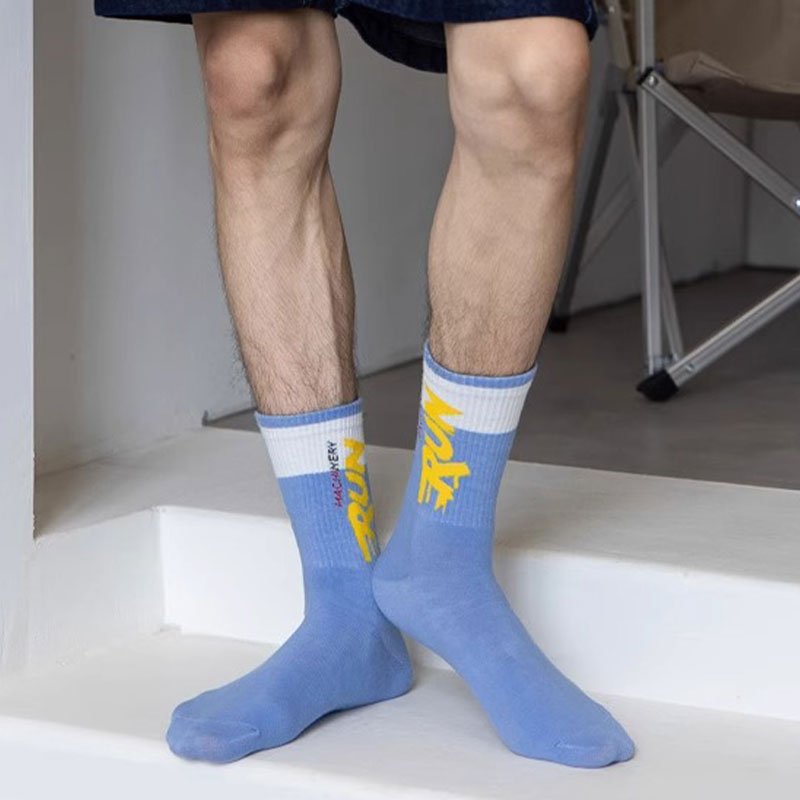 🔥Hot Sale 50% Off🔥Letter Blocking Mid-Calf Socks