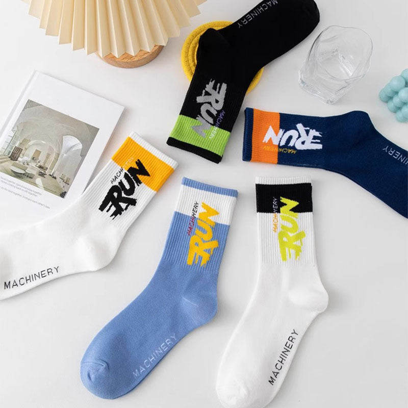 🔥Hot Sale 50% Off🔥Letter Blocking Mid-Calf Socks