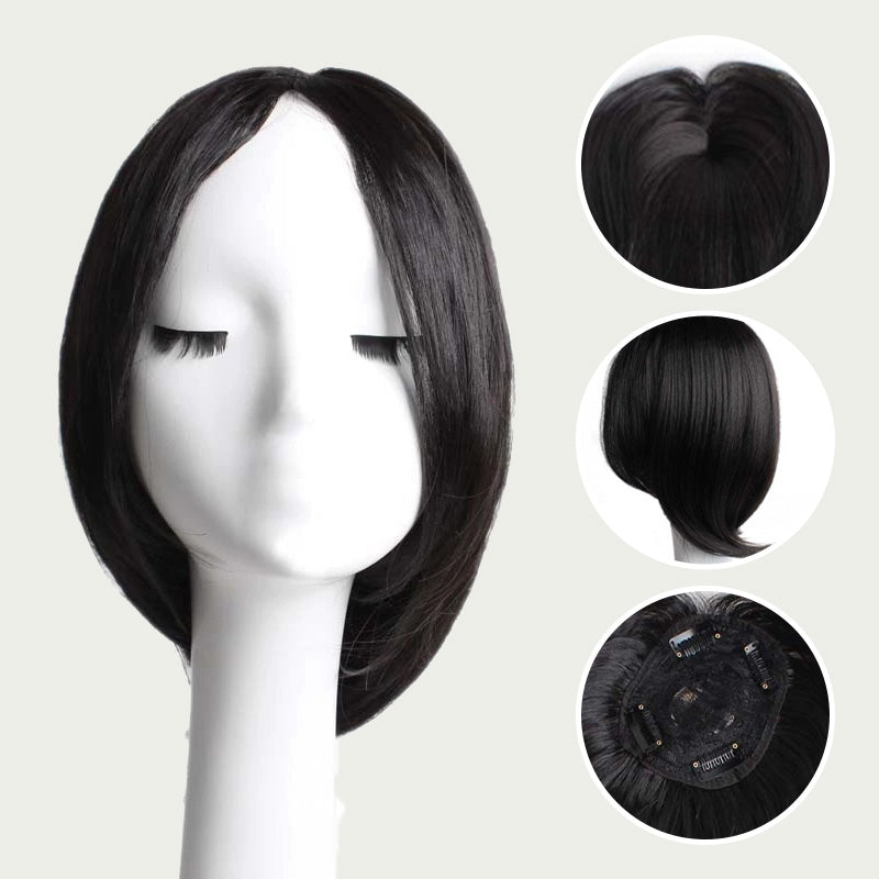 Women's Hair Toppers Hair Piece with Side Bangs