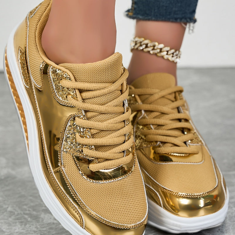 Now enjoy 50% discount🔥Women’s Trendy Casual Sparkling Style Platform Sneakers