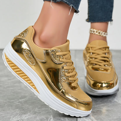 Now enjoy 50% discount🔥Women’s Trendy Casual Sparkling Style Platform Sneakers