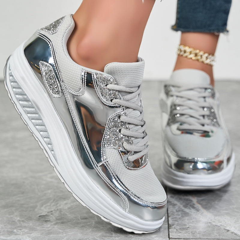 Now enjoy 50% discount🔥Women’s Trendy Casual Sparkling Style Platform Sneakers