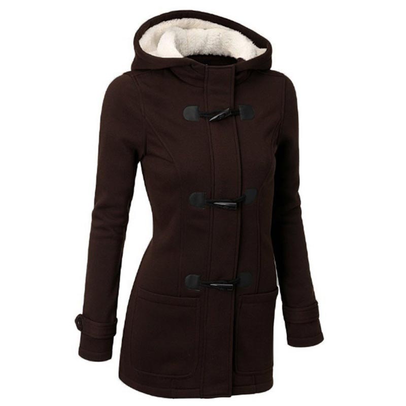 Women’s Thickened Mid-length Hooded Jacket