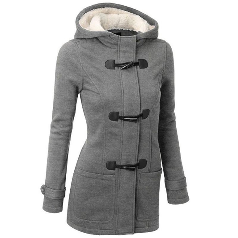 Women’s Thickened Mid-length Hooded Jacket