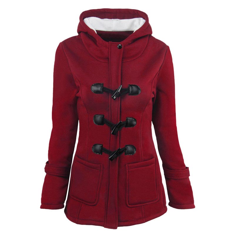 Women’s Thickened Mid-length Hooded Jacket