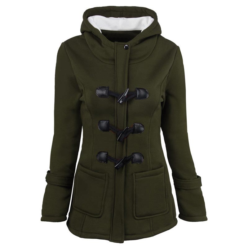 Women’s Thickened Mid-length Hooded Jacket