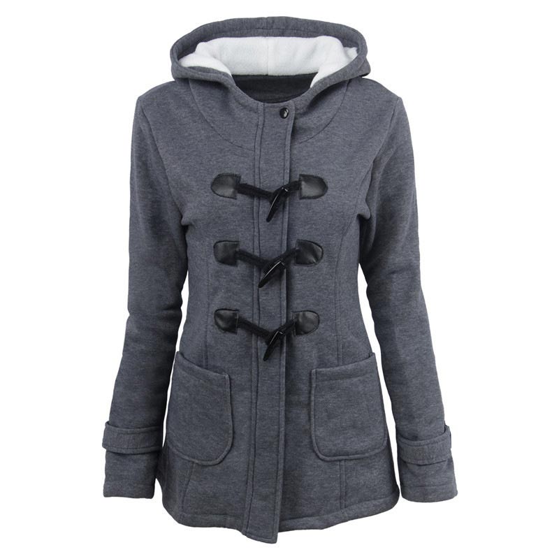 Women’s Thickened Mid-length Hooded Jacket