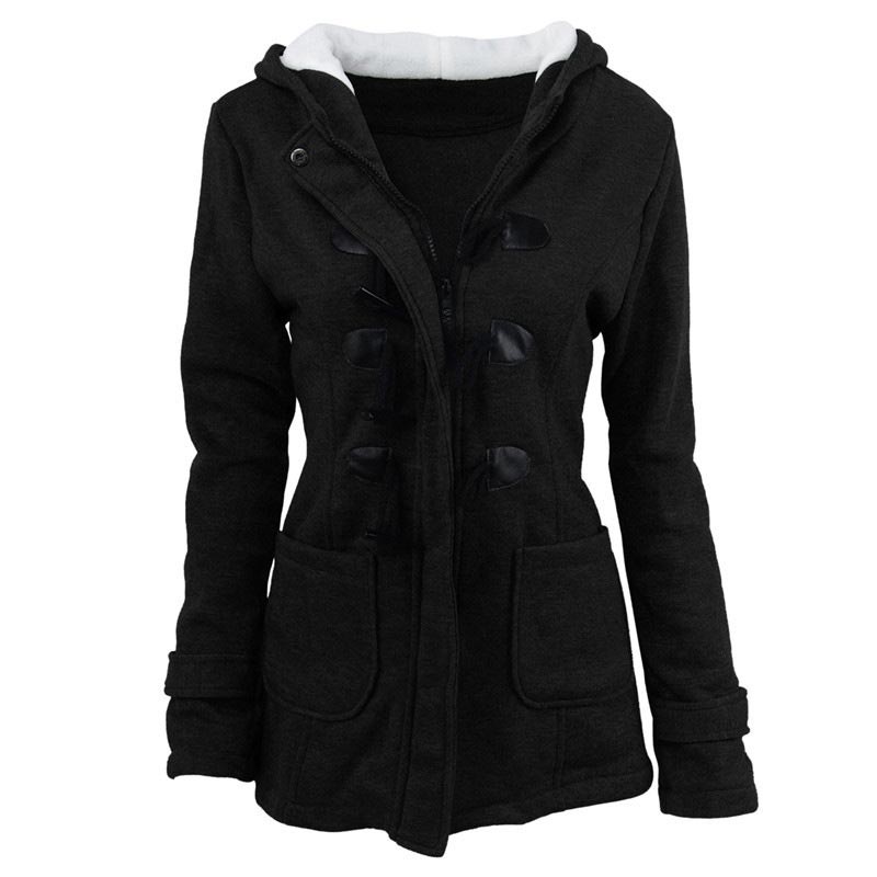 Women’s Thickened Mid-length Hooded Jacket