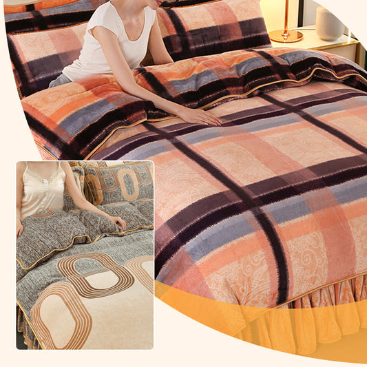 4 Piece Print Cozy Comforter Bedding Sets