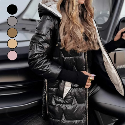 🎅Christmas Pre-sale🎁Women's Winter Warm Hooded Mid-Length Coats