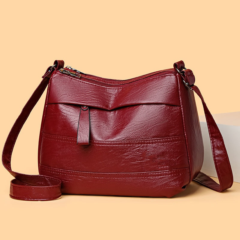 Retro Large-Capacity Multilayer Shoulder Bag