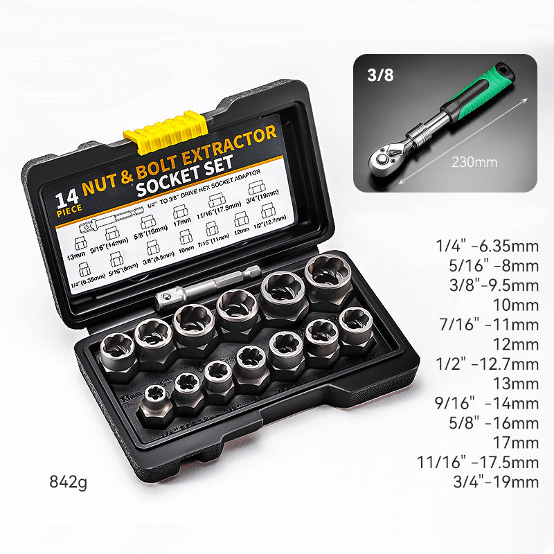 Damaged Screw and Bolt Extractor Set