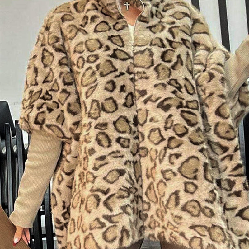 🎅Xmas Sales - 50% OFF🎄Women's Leopard Print Faux Fur Jacket