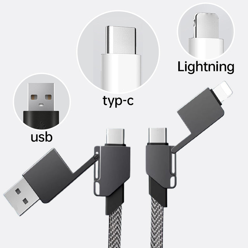 All-in-1 Portable Keychain 60W Fast Charging Cable