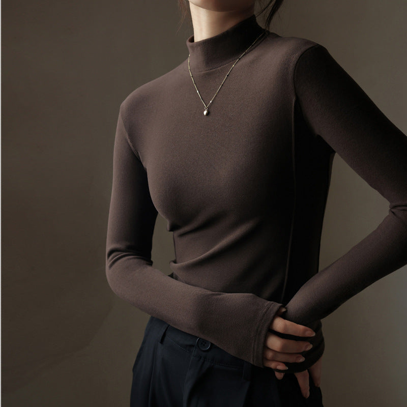 ✨2023 Autumn New-Half High Neck Long Sleeve Bottom Shirt