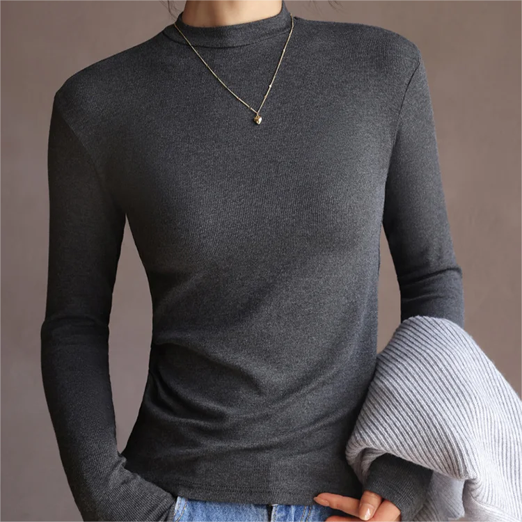 ✨2023 Autumn New-Half High Neck Long Sleeve Bottom Shirt