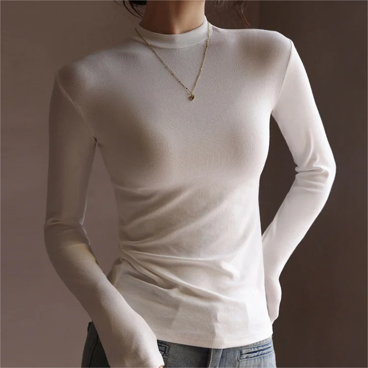 ✨2023 Autumn New-Half High Neck Long Sleeve Bottom Shirt