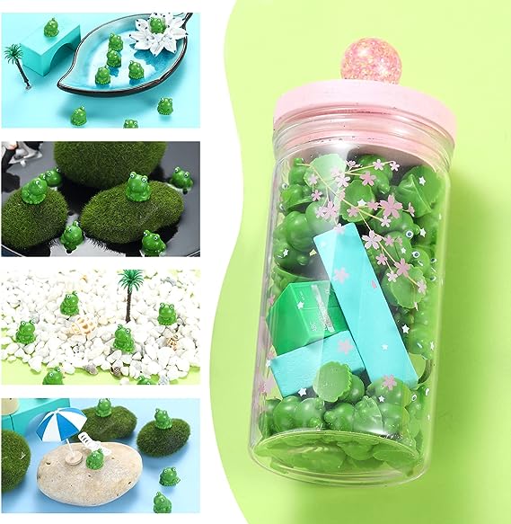 50 Pcs Resin Mini Frogs Figurine