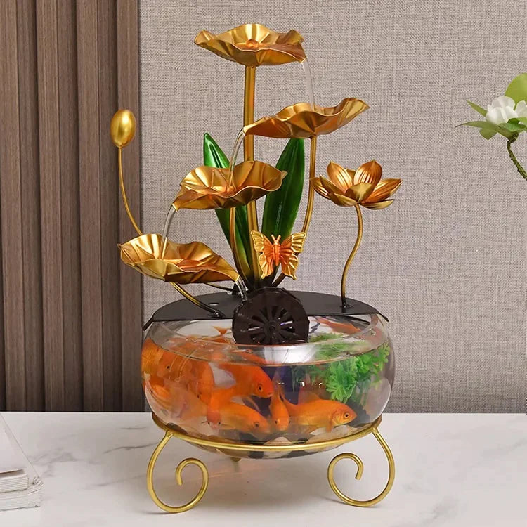 Luxury Creative Lotus Fishbowl Ornament