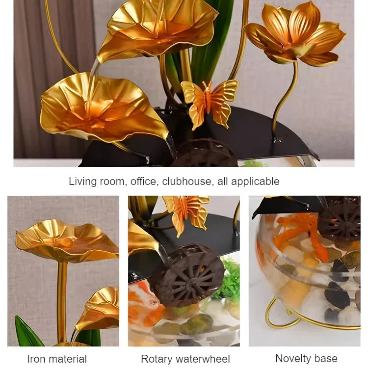 Luxury Creative Lotus Fishbowl Ornament