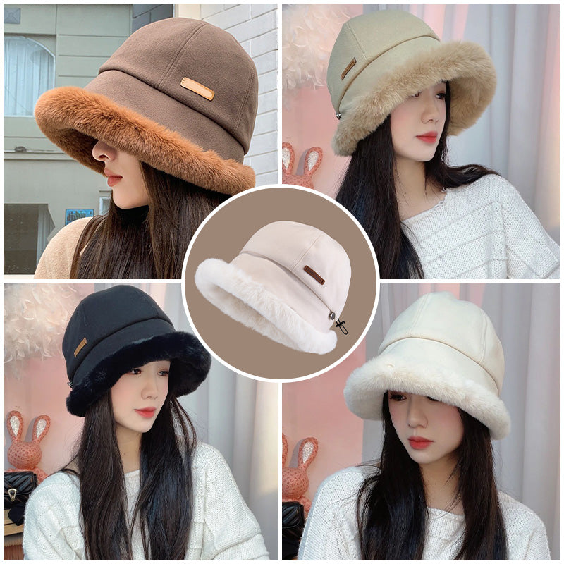 Best Gift for Her - Women's Fashion Coldproof Padded Faux Fur Trimmed Fisherman Hat