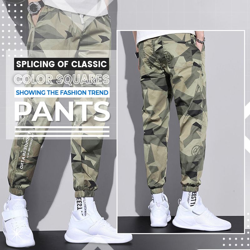 Loose on-trend camouflage harem cargo pants