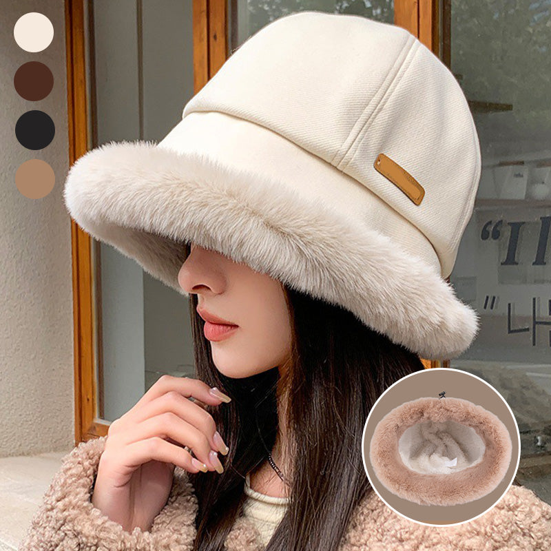 Best Gift for Her - Women's Fashion Coldproof Padded Faux Fur Trimmed Fisherman Hat