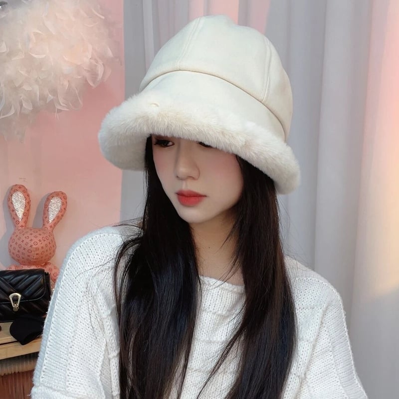 Best Gift for Her - Women's Fashion Coldproof Padded Faux Fur Trimmed Fisherman Hat