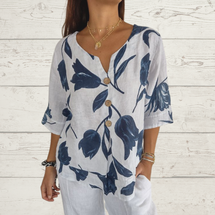 😍😍Printed V-neck Tunic Top✨