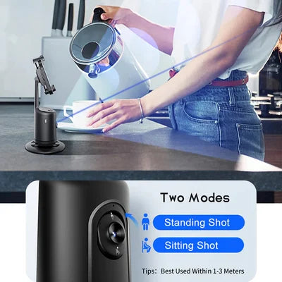 360° Rotation Smart Auto Face Object Tracking Holder