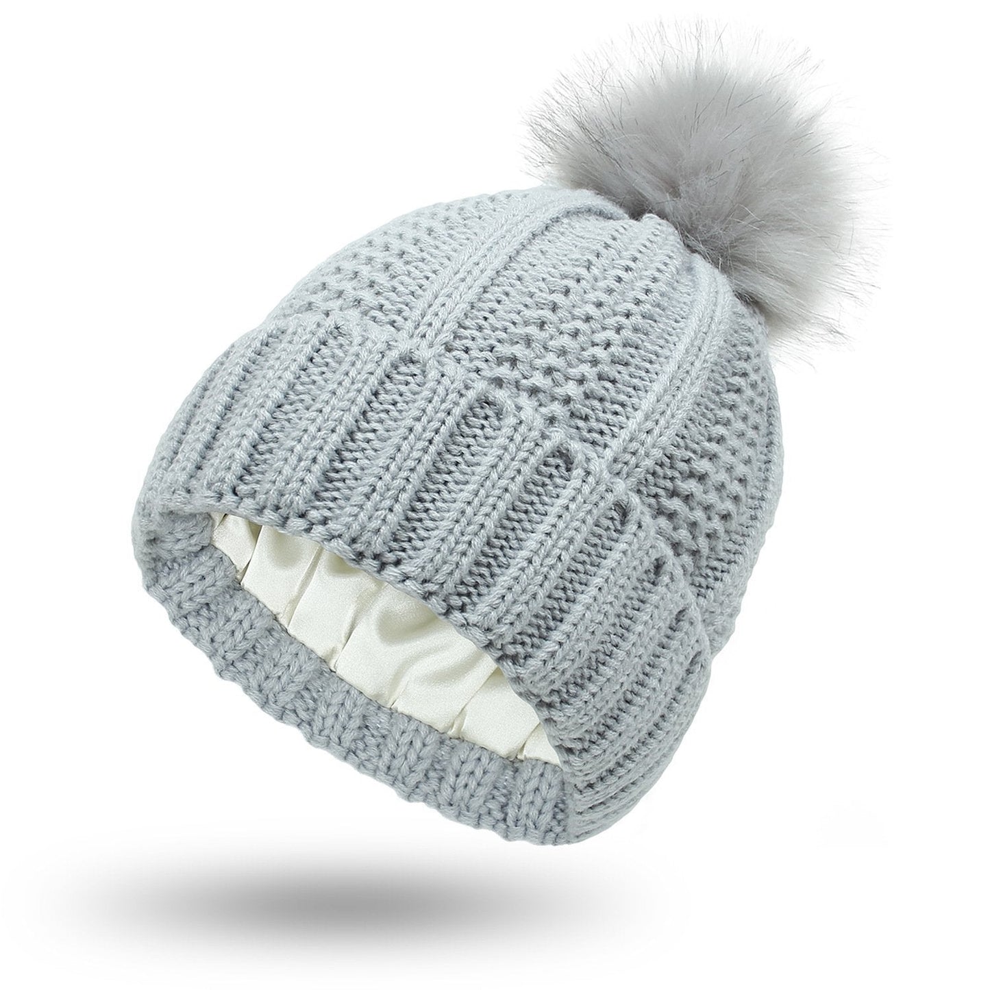 Elastic Ribbed Knit Hat for Hair Protection