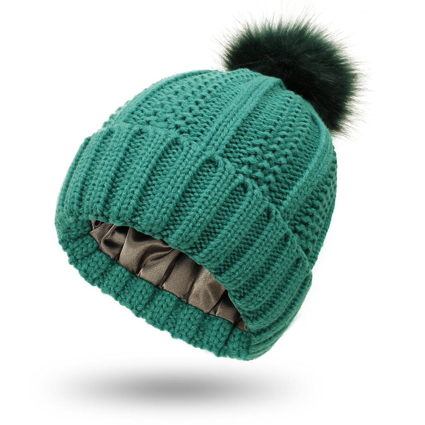 Elastic Ribbed Knit Hat for Hair Protection