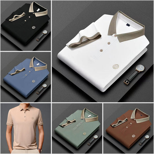 Men's Casual Embroidery Lapel Short Sleeves（50% OFF）